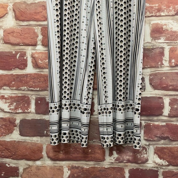 Cato Est 1946 Pants Women's 14/16W White Multicolor Mixed Media Wide Leg - Picture 4 of 9